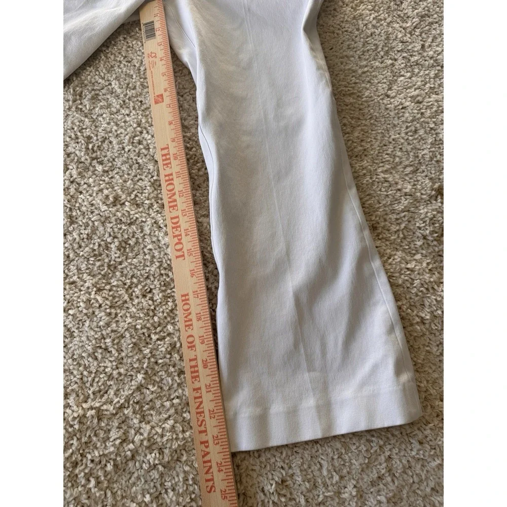 Spanx The Perfect Pant Women Size Medium White Excellent Kick Flare Stretch